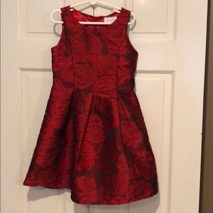 Girls red red rose dress